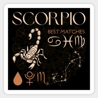 Scorpio Horoscope Sign Celestial Zodiac Art Sticker